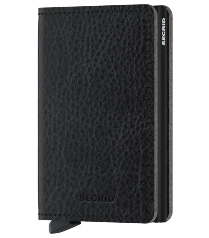 Secrid Slimwallet Compact RFID Wallet - Veg Tanned Black / Black