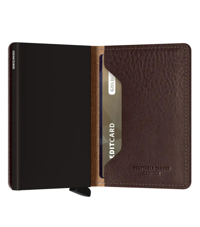 Secrid Slimwallet Compact RFID Wallet - Veg Tanned Espresso / Brown