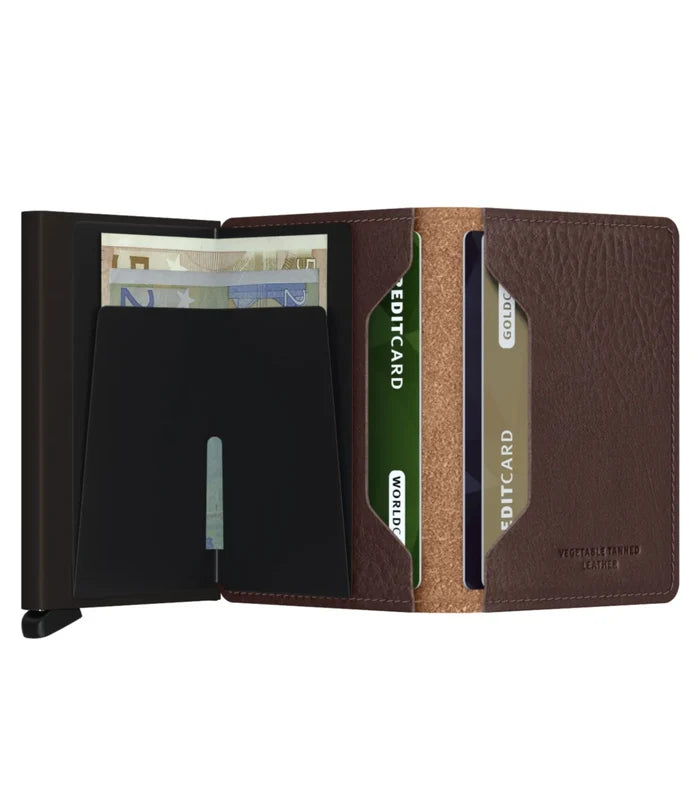 Secrid Slimwallet Compact RFID Wallet - Veg Tanned Espresso / Brown