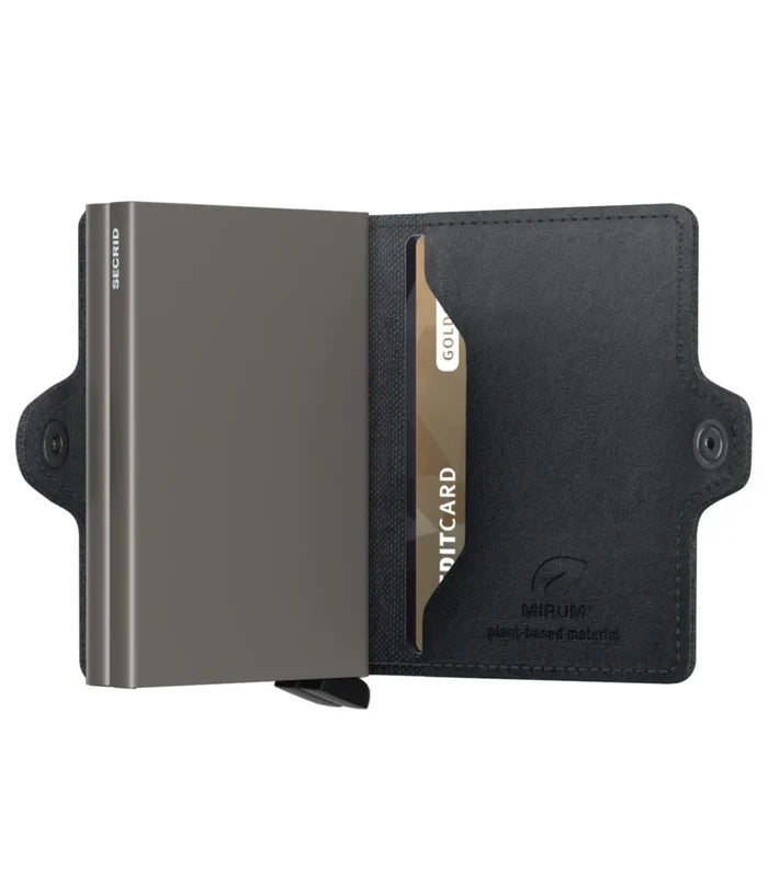 Secrid Twinwallet Compact RFID Wallet - Black (Mirum Plant-Based)
