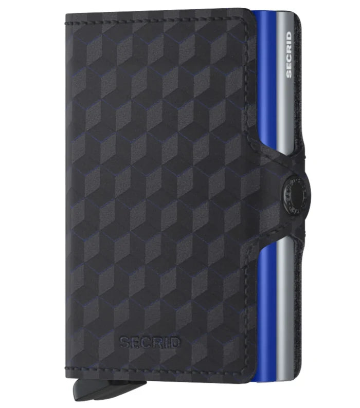Secrid Twinwallet Compact RFID Wallet - Titanium Blue Optical