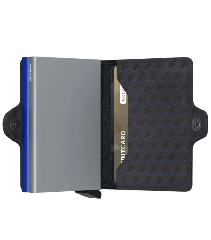 Secrid Twinwallet Compact RFID Wallet - Titanium Blue Optical