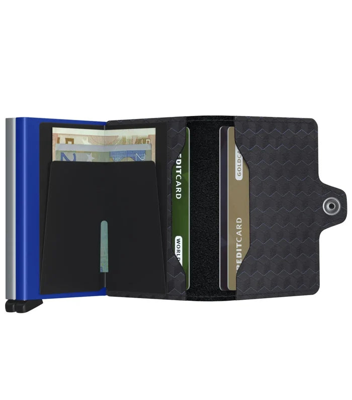 Secrid Twinwallet Compact RFID Wallet - Titanium Blue Optical