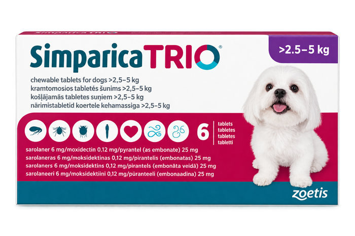 Simparica Trio Chewable Tablets for Dogs