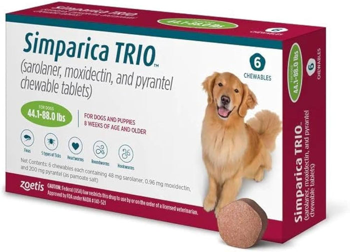 Simparica Trio Chewable Tablets for Dogs