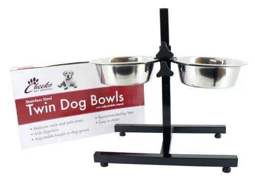 Stainless Steel adjustable Double Diner 2X1.7L 8.5"