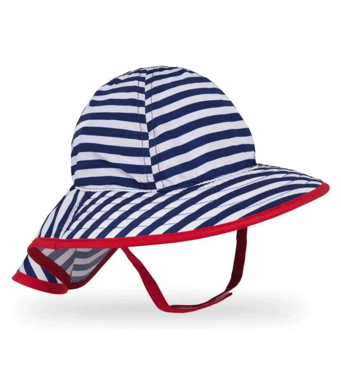Sunday Afternoons Infant Sunsprout Hat - Navy / White Stripe (6 - 12 Months)