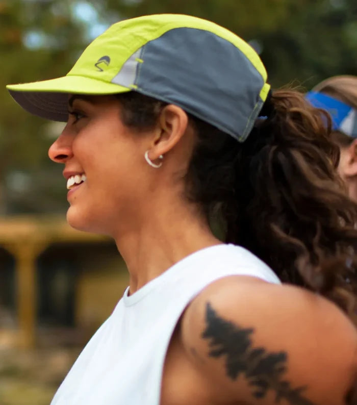 Ultra lightweight VaporLite™ fabric and ponytail-friendly