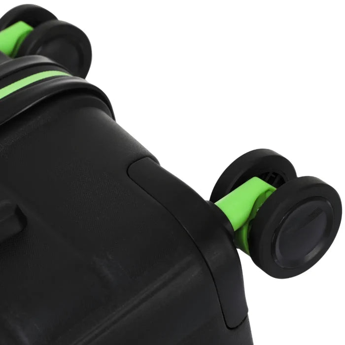 Tosca Cruiser 53 cm Front Opening 4-Wheel Carry-on Suitcase - Black / Lime