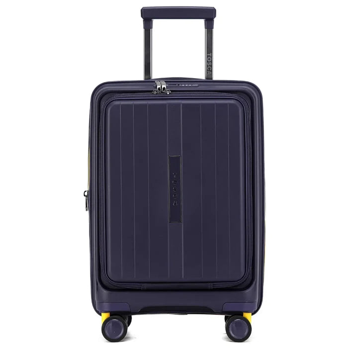 Tosca Cruiser 53 cm Front Opening 4-Wheel Carry-on Suitcase - Purple / Yellow