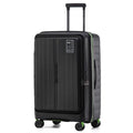 Tosca cruiser black lime hard-shell suitcase with easy grip telescoping handle and 4-wheel smooth spinner design