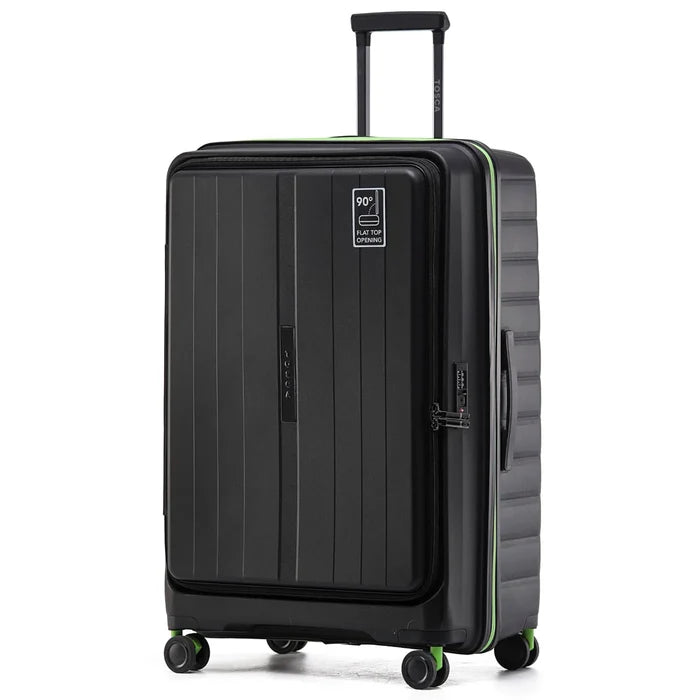 Tosca Cruiser 77 cm Front Opening 4-Wheel Expandable Suitcase - Black / Lime