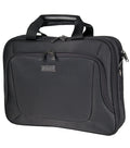 Black toscana oakmont laptop bag with textured fabric and silver zippers perfect for everyday use