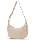 Beige nylon tosca harlow hobo bag with single adjustable shoulder strap perfect for everyday use