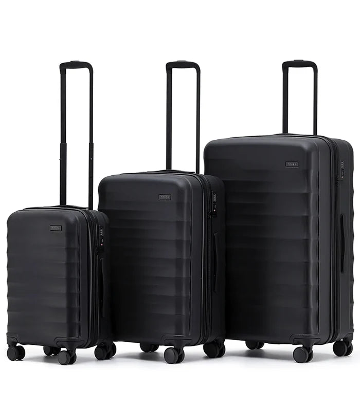 Tosca Interstellar 2.0 - 4-Wheel Expandable Luggage Set of 3 - Black (Small, Medium and Large)