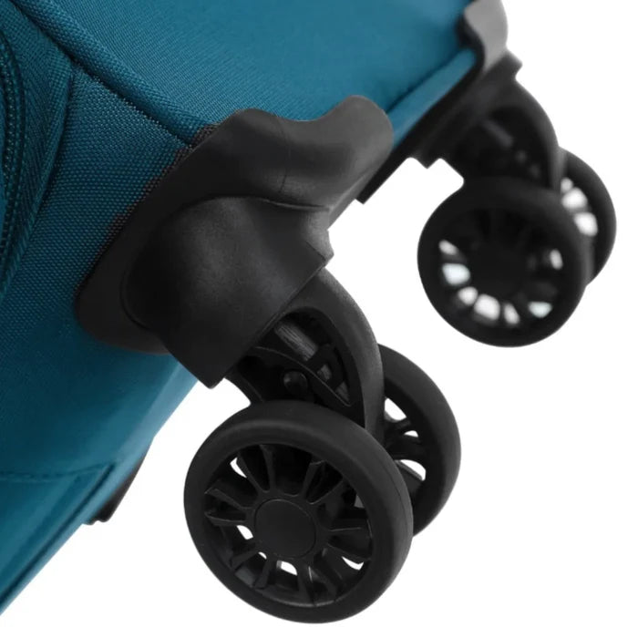 Tosca Luna-Lite 4-Wheel Expandable Suitcase Set of 3 (Small Medium and Large) - Teal / Lime