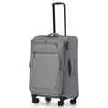 Tosca Luna-Lite 65 cm 4-Wheel Expandable Suitcase - Grey / Orange