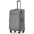 Tosca Luna-Lite 77 cm 4-Wheel Expandable Suitcase - Grey / Orange