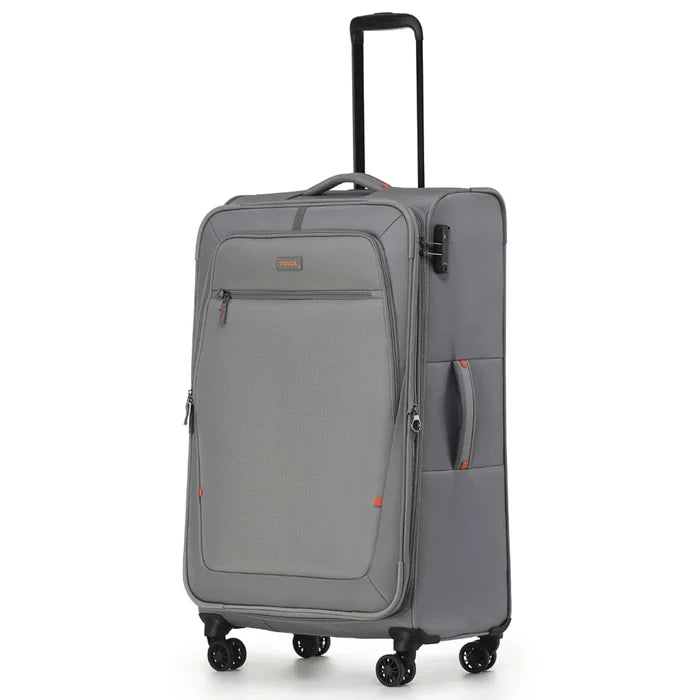 Tosca Luna-Lite 77 cm 4-Wheel Expandable Suitcase - Grey / Orange