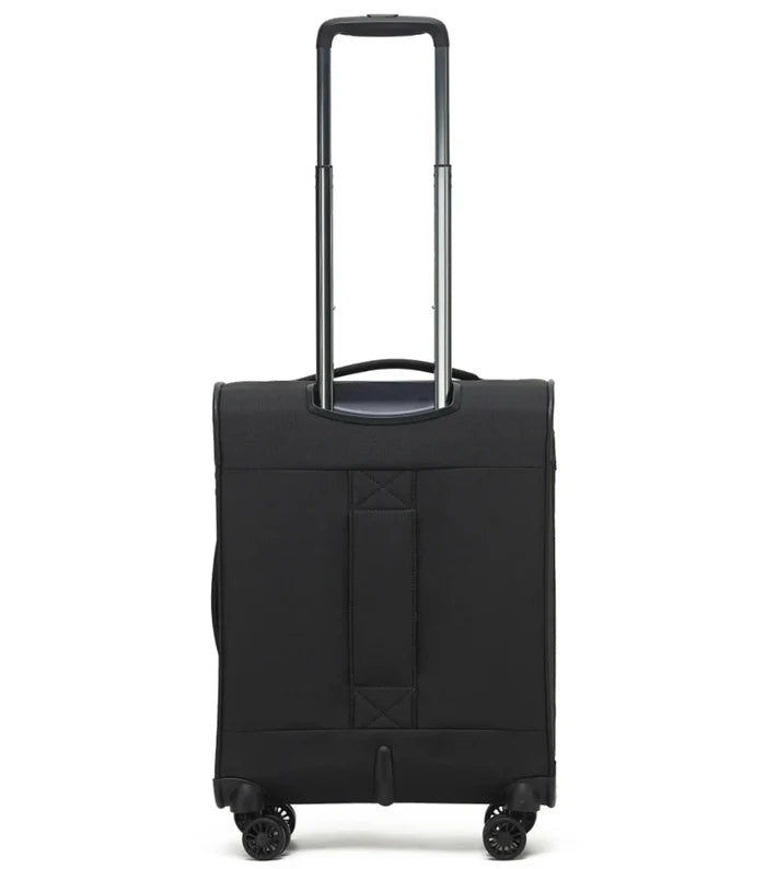 Black tosco so lite 4-wheel suitcase with durable fabric and sturdy internal telescopic trolley handle set of 3