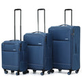 Tosca SO LITE  4-Wheel Expandable Suitcase Set of 3 - Blue (Carry-on, Medium and Large)