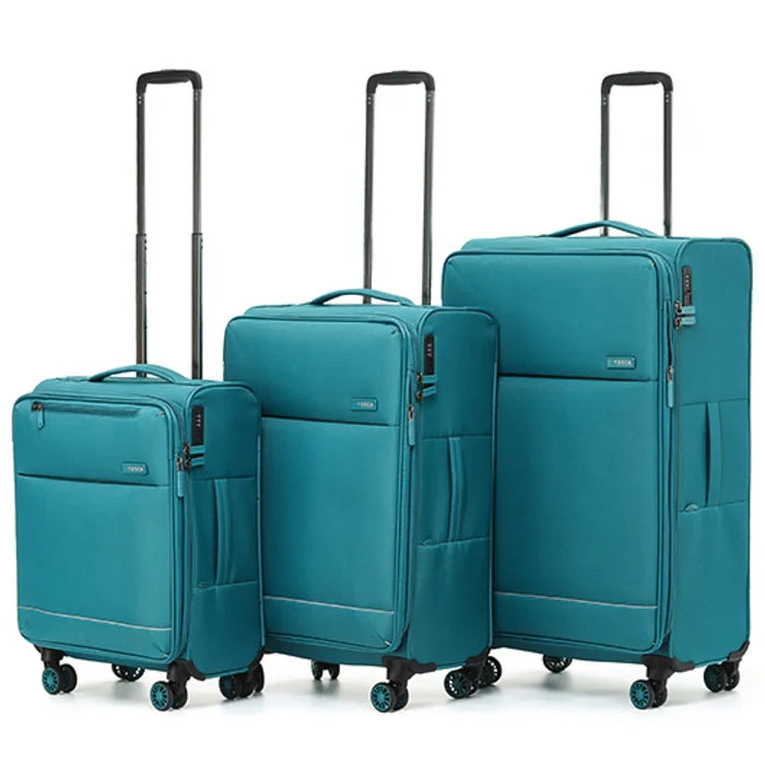 Tosca SO LITE  4-Wheel Expandable Suitcase Set of 3 - Teal (Carry-on, Medium and Large)