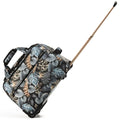 Tosca so lite onboard wheel bag with teal gray beige tropical leaf pattern perfect for quick trips