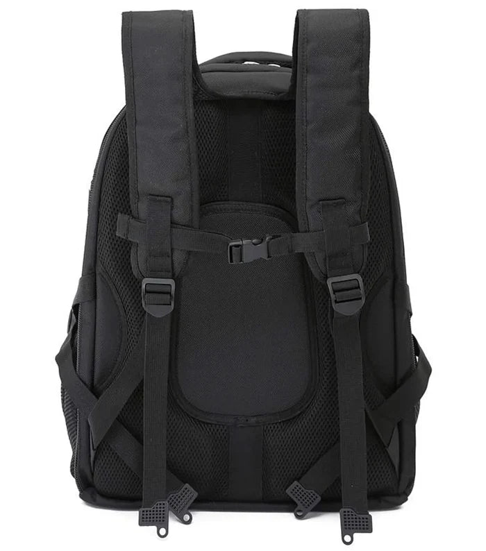 Black tosco ultimate 15.4 laptop backpack with heavy duty 1680d fabric mesh panels and adjustable straps