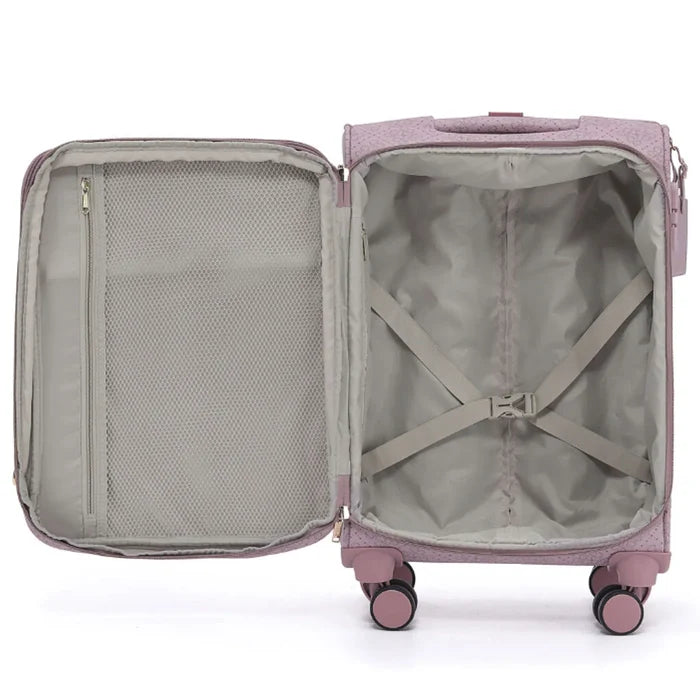 Tosca Willow 55 cm 4-Wheel Expandable Carry-on Suitcase - Misty Rose