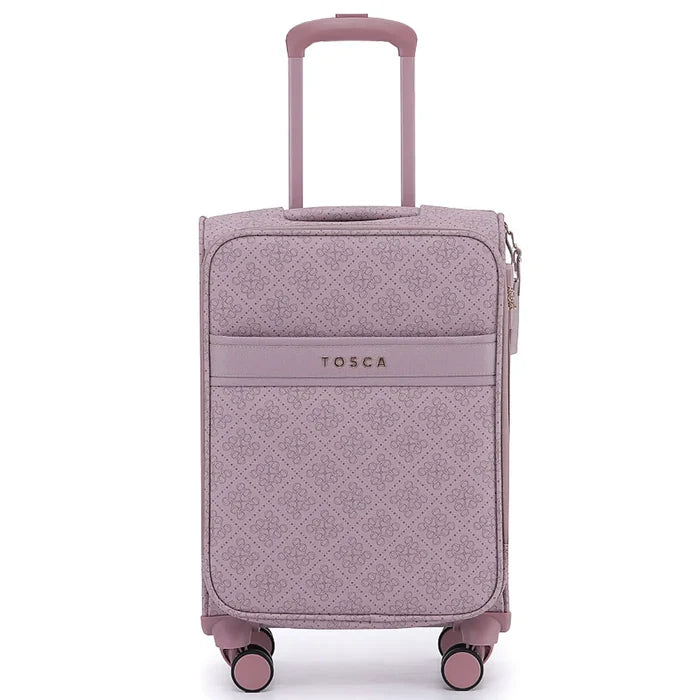 Tosca Willow 55 cm 4-Wheel Expandable Carry-on Suitcase - Misty Rose