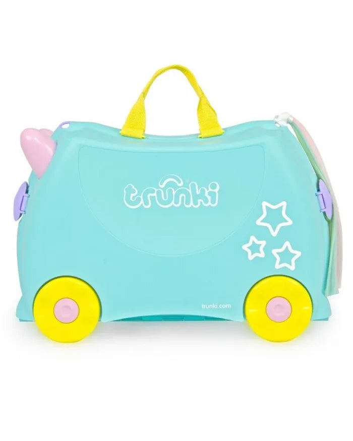Trunki Una Unicorn - Ride on Suitcase / Carry-on Bag - Light Blue
