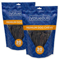 ValueBull USA Beef Jerky Gullet Stick Flats for Dogs, 6 Inch, 60 Count - 60