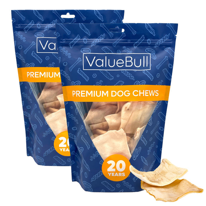 ValueBull USA Beef Rawhide Chips for Dogs, 2 Pound - Natural - 2 Pound