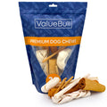 ValueBull USA Beef Rawhide, Varied Mix of Fun Shapes for Dogs, 1 Pound - Varied- 1 Pound