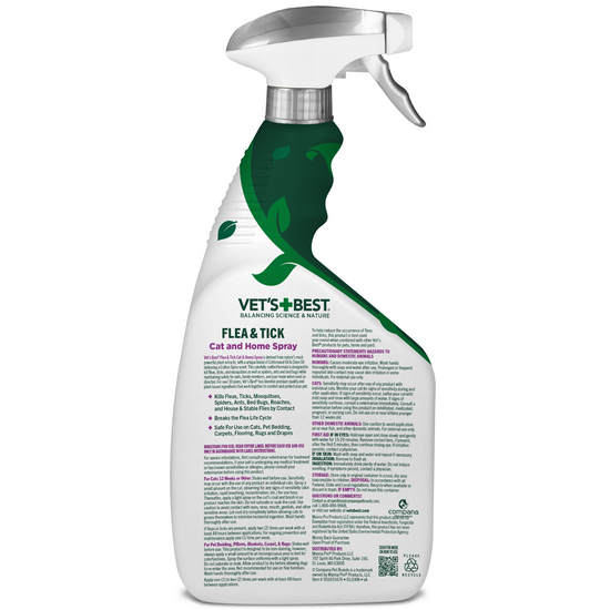 Vet's Best® Flea & Tick Cat & Home Spray – Cotton Spice Scent