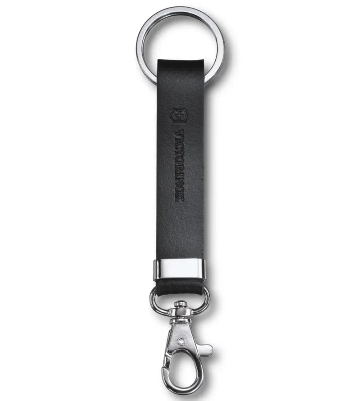 Victorinox Belt Hanger - Leather 7 cm Snap-Hook and Split-Ring - Black