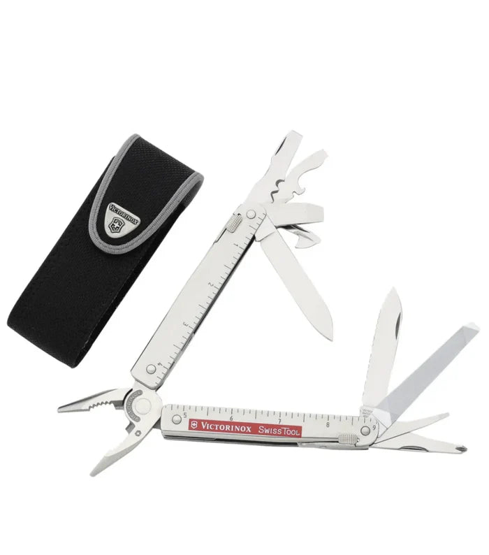 Victorinox SwissTool - Swiss Army Knife with Nylon Pouch - Stainless Steel
