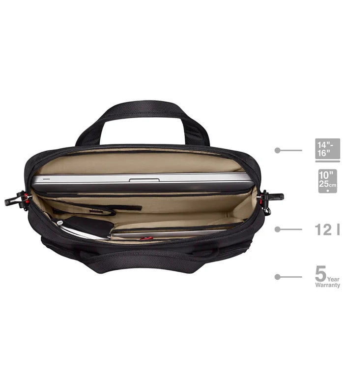 Wenger Icons Altair 14’’ - 16’’ Laptop Brief with Tablet Pocket - Black