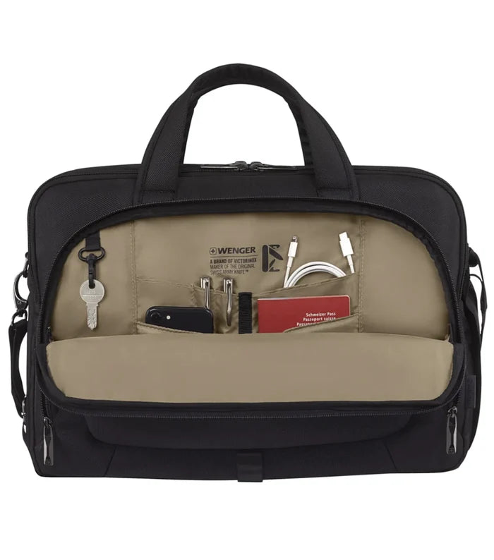 Wenger Icons Meteor 16’’ - 17’’ Laptop Brief with Tablet Pocket - Black