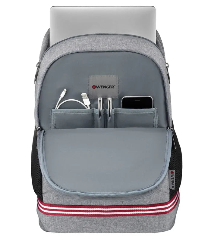 Essentials organizer keeps power cords, chargers and business cards neat and accessible