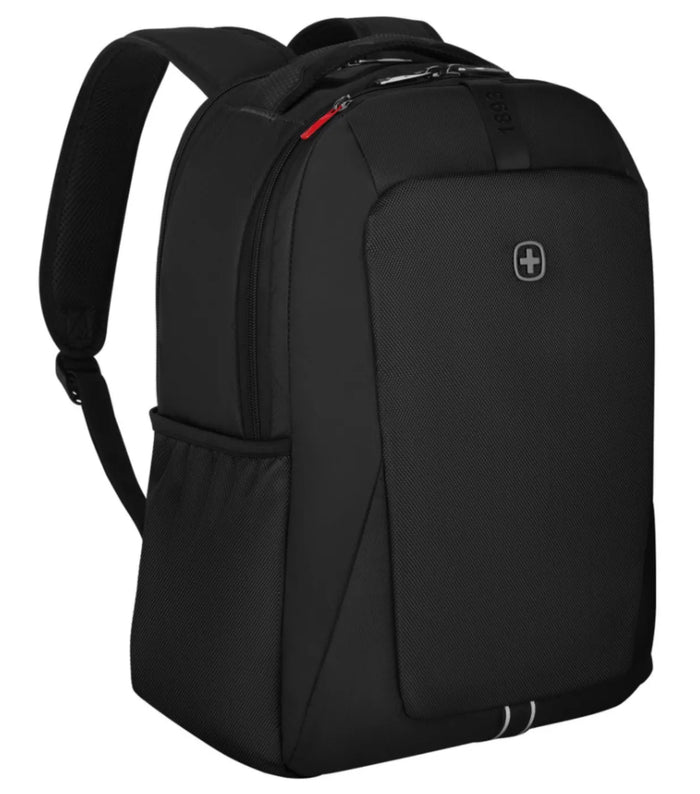 Side pockets hold a water bottle or umbrella