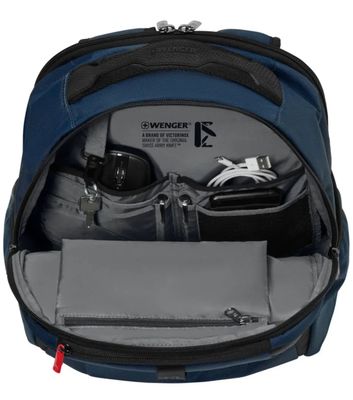 Essentials organizer keeps power cords, chargers and business cards neat and accessible