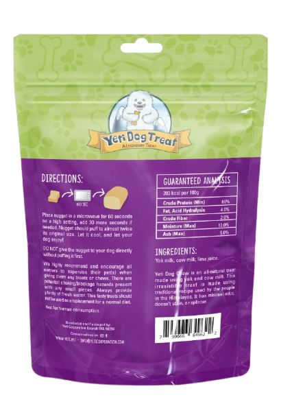 Yeti Refill Nuggets for Puff and Play Dog Toys Natural Yak Cheese Treats